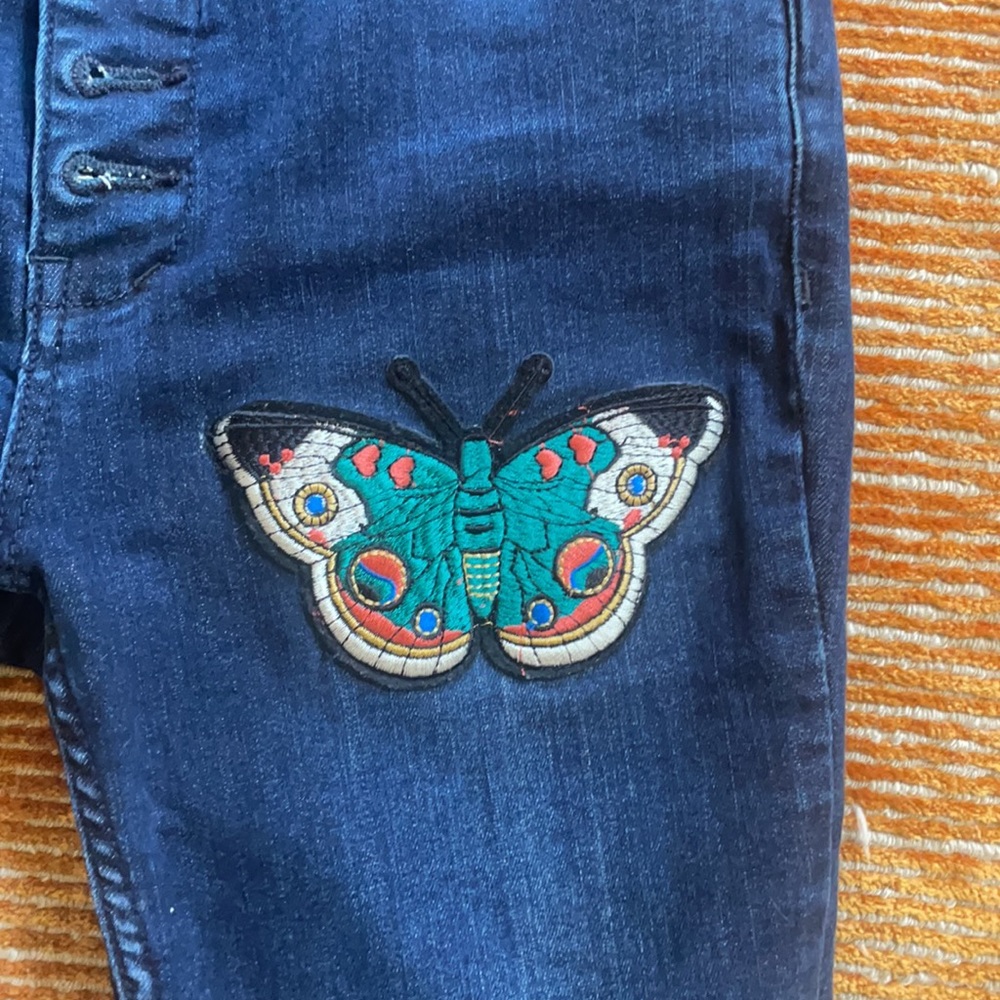 Free People Butterfly Patch Jeans